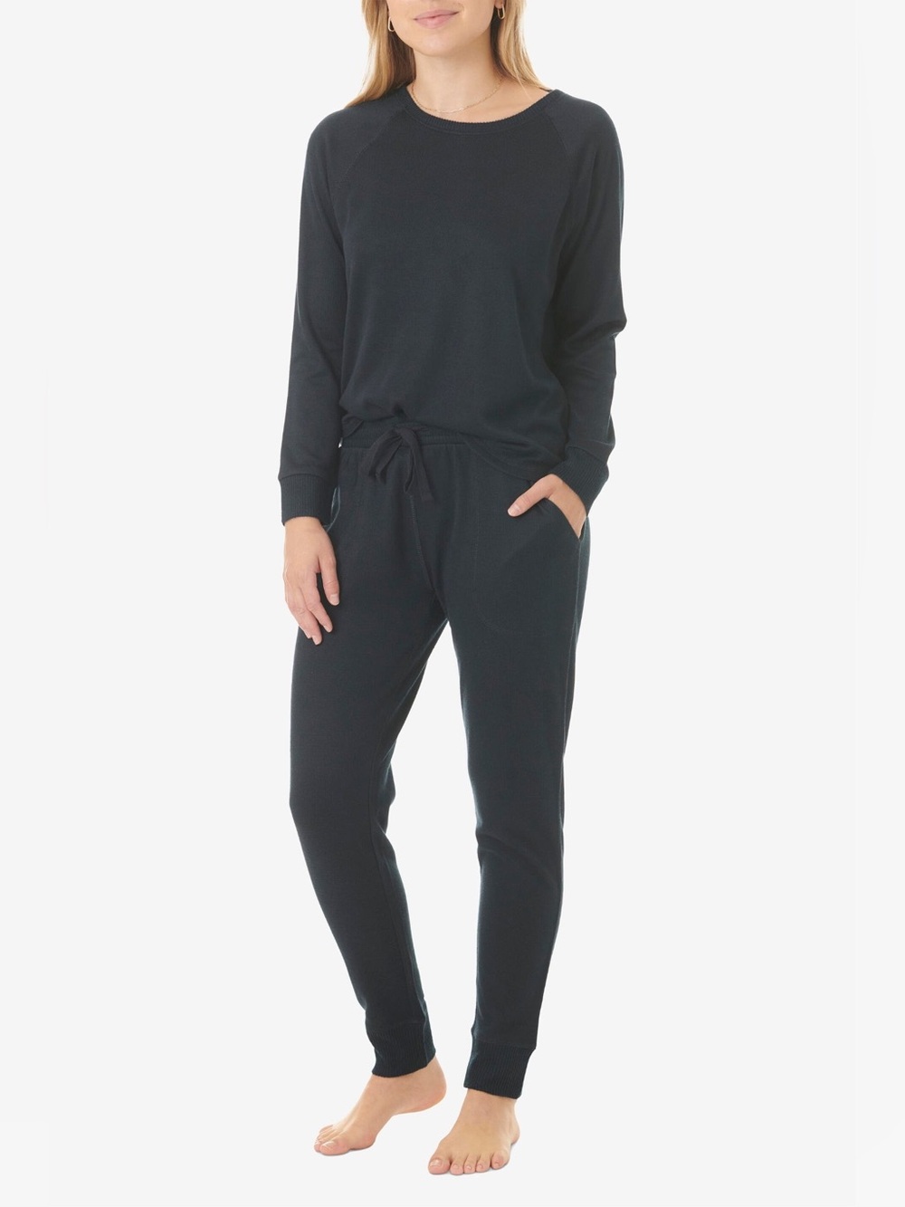 NWT SPLENDID Long Sleeve Pajama Set Navy